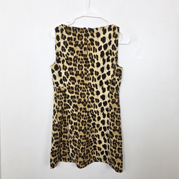 Zara ZW Collection Cream Tan Brown Leopard Print Sleeveless Mini Dress Size S - Picture 14 of 16